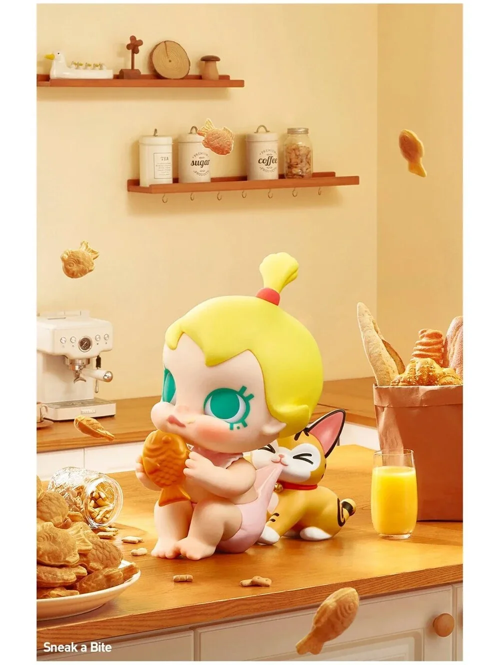 Pop Mart Baby Molly & Baby Tabby Series Figure: Sneak a Bite